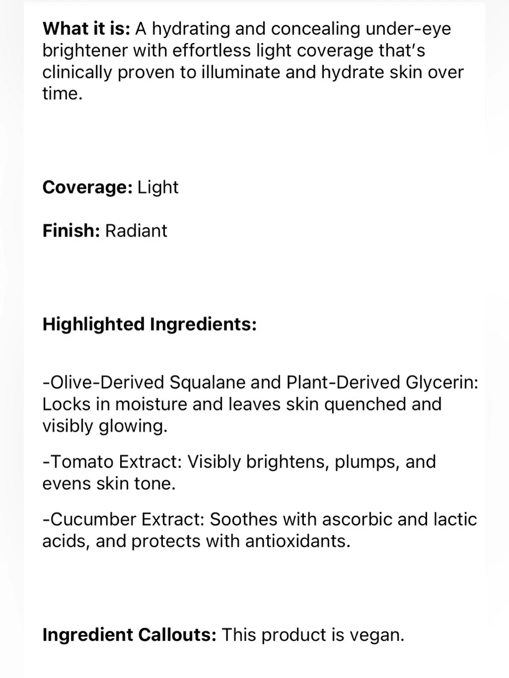 SAIE Hydrabeam Hydrating &Concealing Under Eye Brightener with Cucumber Extract